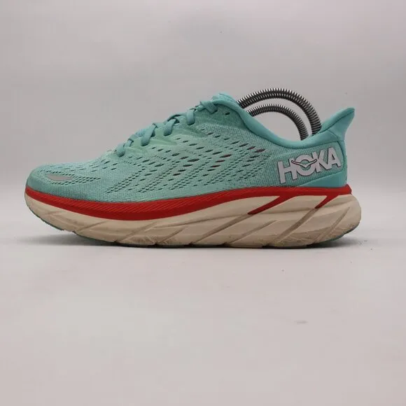 Hoka One One Clifton 8 Women's Size 8.5 B Blue Running Sneakers 1119394 AEBL