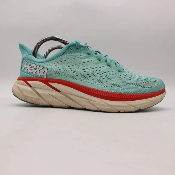 Hoka One One Clifton 8 Women's Size 8.5 B Blue Running Sneakers 1119394 AEBL