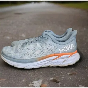 Hoka One One Clifton 8 Women's Size 9 Athletic Running Shoes Blue Fog Plein Air