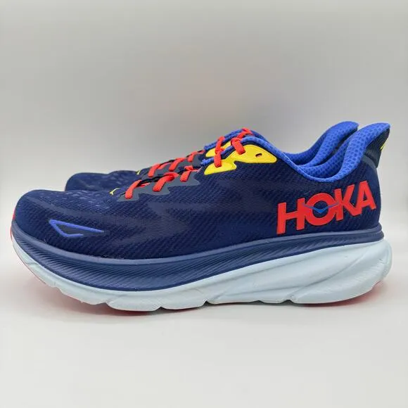 Hoka One One Clifton 9 Bellwether Blue Dazzling Blue Road-Running Sneakers 12.5