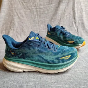 Hoka One One Clifton 9 Running Shoes Mens Size 13 D Blue White 1127895 MCN