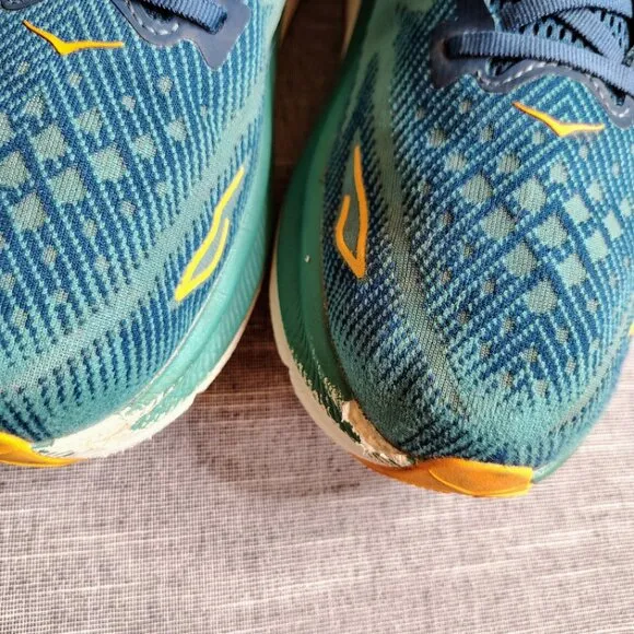 Hoka One One Clifton 9 Running Shoes Mens Size 13 D Blue White 1127895 MCN