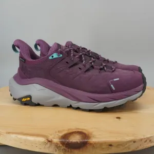 Hoka One One Kaha 2 GTX Low Womens Size 6 Shoes Grape Wine Hiking Trail NEW
