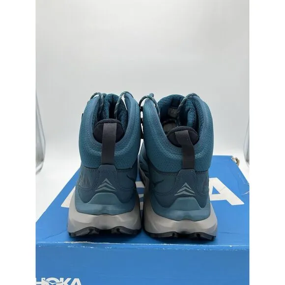 Hoka One One Kaha 2 Mid GTX Hiking Leather Blue Shoes 1123155 BCBGR Men's 14 New