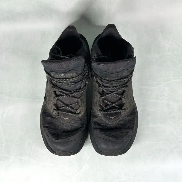 Hoka One One Men’s 9.5 D Anacapa 2 Mid GTX Black Hiking Trail 1141633-BBLC Shoes