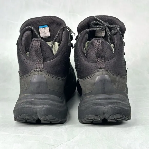Hoka One One Men’s 9.5 D Anacapa 2 Mid GTX Black Hiking Trail 1141633-BBLC Shoes
