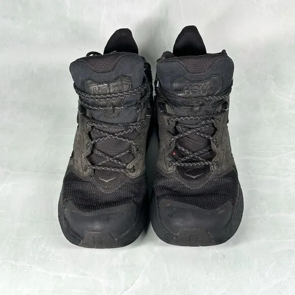 Hoka One One Men’s 9.5 D Anacapa 2 Mid GTX Black Hiking Trail 1141633-BBLC Shoes