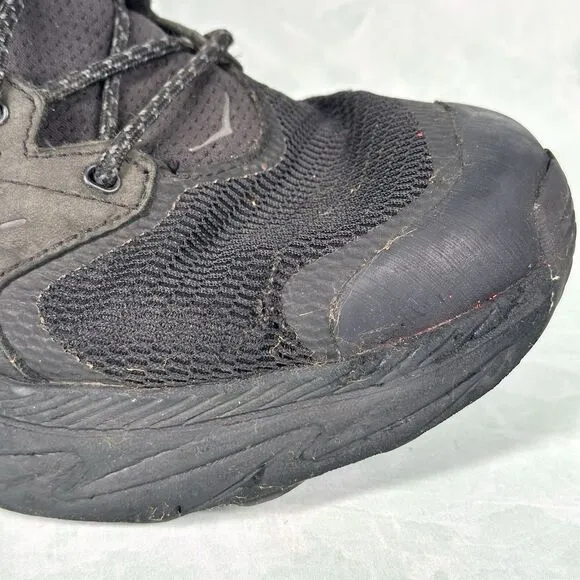 Hoka One One Men’s 9.5 D Anacapa 2 Mid GTX Black Hiking Trail 1141633-BBLC Shoes