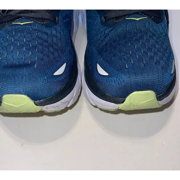 Hoka One One Mens Clifton 8  Blue Running Shoes Sneakers Size 12