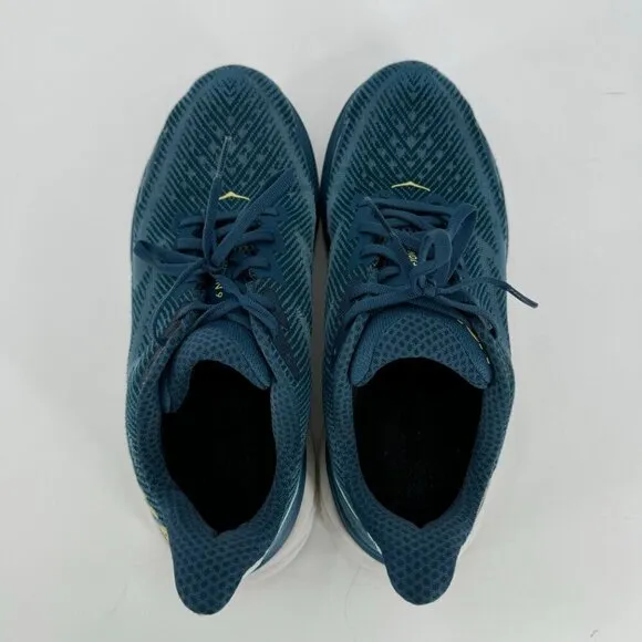 HOKA ONE ONE Men's Clifton 9 Blue Cushioned Running 8.5 Wide Running Sneakers