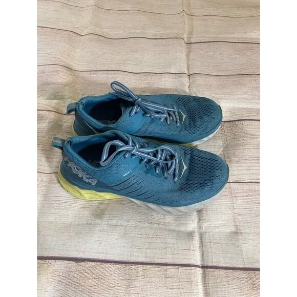 Hoka One One Men's Running Training Sneakers Blue Green - 8