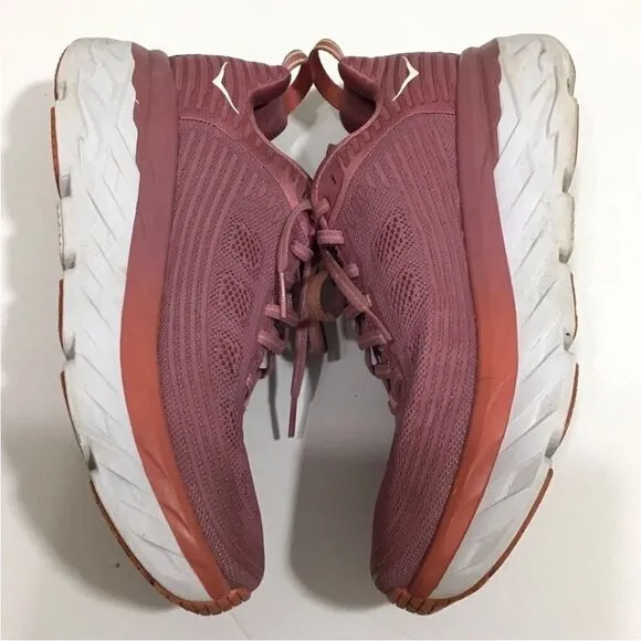 Hoka One One Pink Bondl 6 Running Sneakers Size 7 1/2
