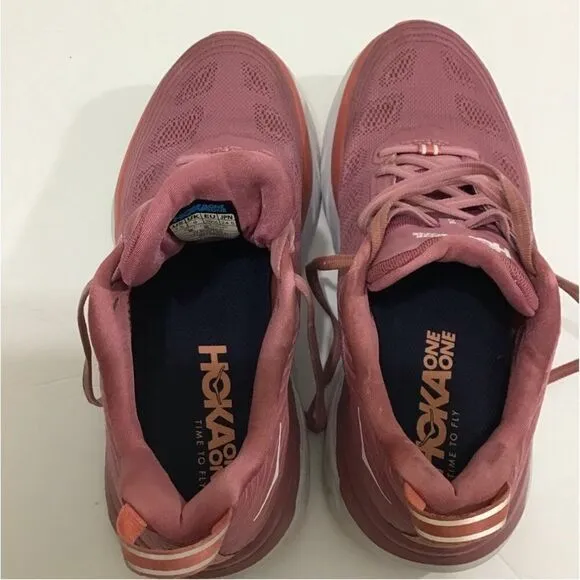Hoka One One Pink Bondl 6 Running Sneakers Size 7 1/2