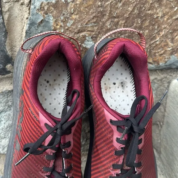 Hoka One One - Rincon 2 Striped Mesh Running Sneakers - Red size 11 Men