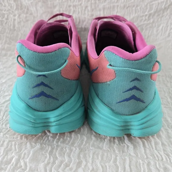 Hoka One One Rincon 3 Womens 11 B Road Running Sporty Shoes Paradise Pink Blue