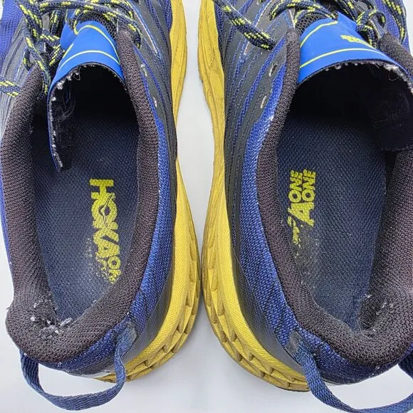 Hoka One One Speedgoat 4 Mens Size 11.5 Blue Athletic Shoes Vibram Soles Casual
