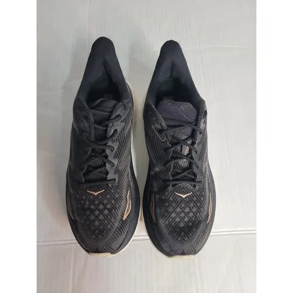 Hoka One One SZ 10.5B Womens Clifton 9 BRGL Black Running Shoes Sneakers