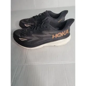 Hoka One One SZ 10.5B Womens Clifton 9 BRGL Black Running Shoes Sneakers