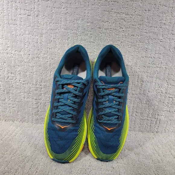 Hoka One One Torrent 2 Men’s Size US 10 Blue Yellow Running Hiking Sneakers.