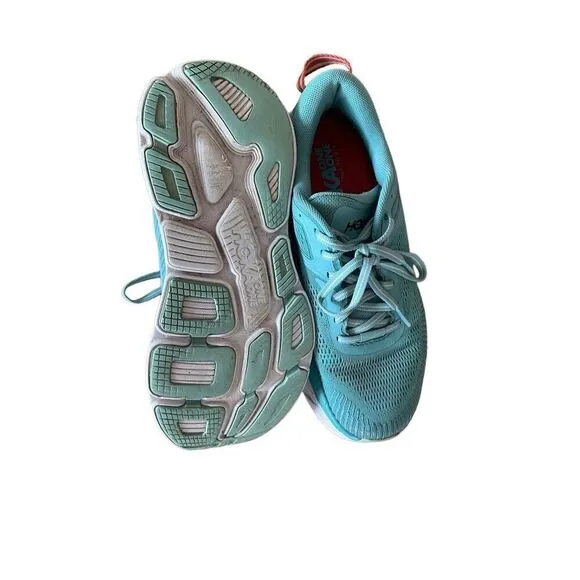 Hoka One Women's Bondi 7 Cushioned Running Sneakers Shoes Blue Size 8