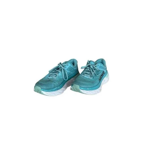 Hoka One Women's Bondi 7 Cushioned Running Sneakers Shoes Blue Size 8