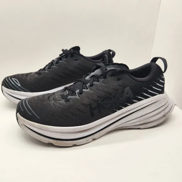 Hoka sneakers men's 11.5D black Bondi X running sport athletic workout comfort