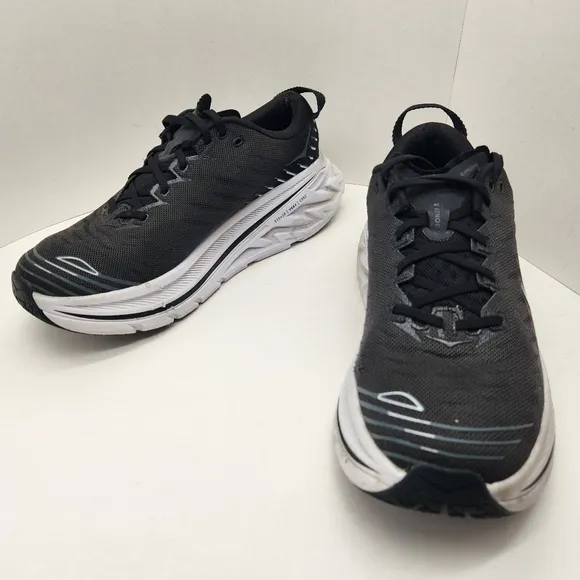 Hoka sneakers men's 11.5D black Bondi X running sport athletic workout comfort