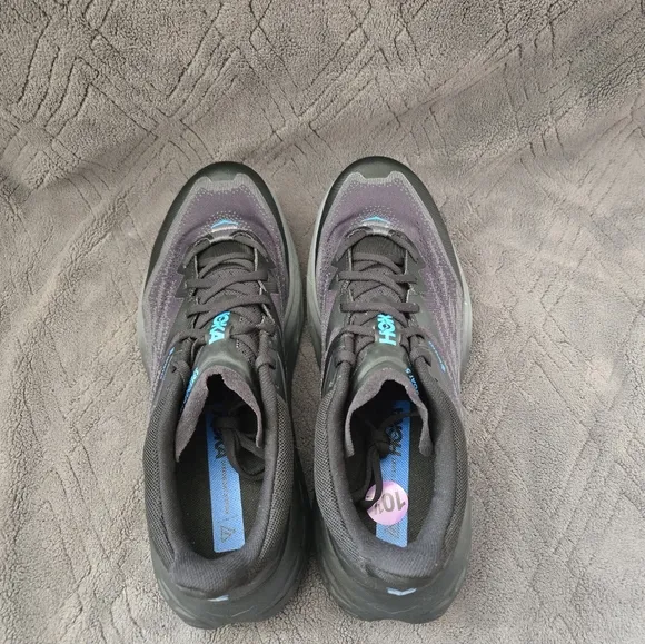 Hoka Speedgoat 5 GTX Hiking Trail Shoes Mens Sz 10.5D Black Outdoor Sneakers.