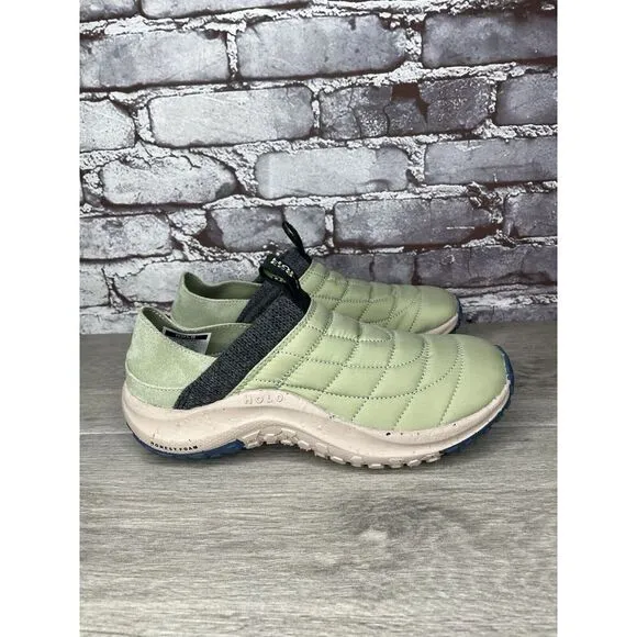 Holo Credimus After Hours Quilted Mint Green Synthetic Hiking Sneakers Women 39