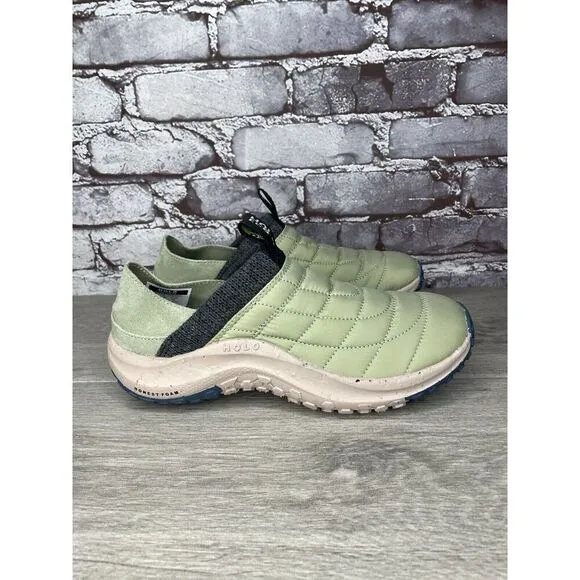 Holo Credimus After Hours Quilted Mint Green Synthetic Hiking Sneakers Women 39