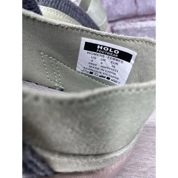 Holo Credimus After Hours Quilted Mint Green Synthetic Hiking Sneakers Women 39