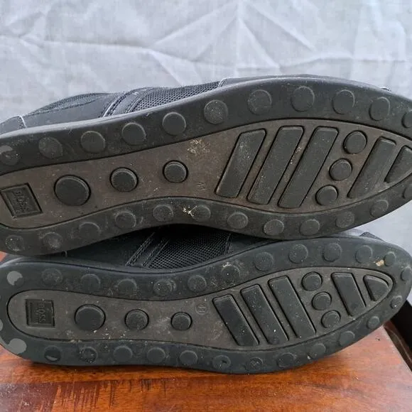 Hugo Boss Mens Sz 8 Sneaker Lighter Black 50388431 Casual Shoes Lace up 41 EU