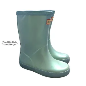 Hunter Sz 7UK / 8US Light Blue Shimmer Rain Boots