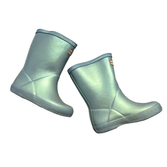 Hunter Sz 7UK / 8US Light Blue Shimmer Rain Boots