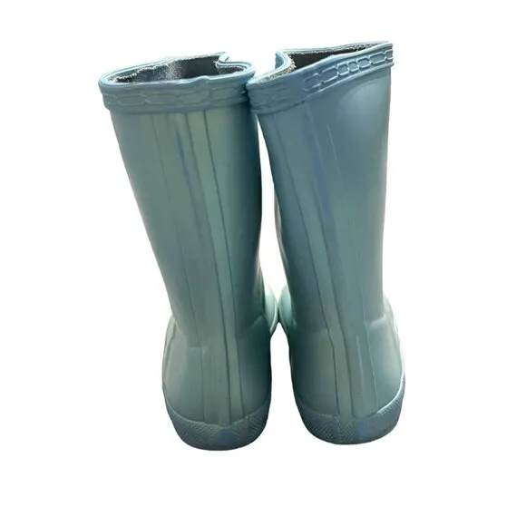 Hunter Sz 7UK / 8US Light Blue Shimmer Rain Boots