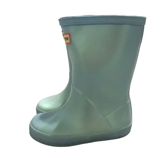 Hunter Sz 7UK / 8US Light Blue Shimmer Rain Boots