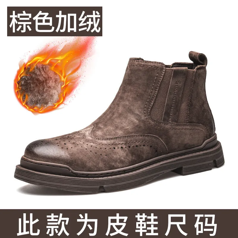 INSTOCK- Men’s Leather Martin Boots – Low-Top Work Style Shoes