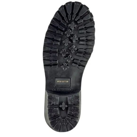 Irish Setter Mesabi Black Waterproof Leather Safety Toe Logger Boot 83836 Sz 9.5