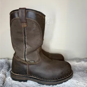 Irish Setter Slip Resistant Waterproof Leather Work Boots Men’s Size 9 Safe Toe