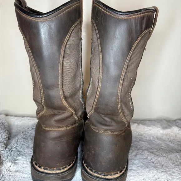 Irish Setter Slip Resistant Waterproof Leather Work Boots Men’s Size 9 Safe Toe