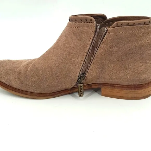 ITALEAU Miralda Ankle Boots Booties Size 9 Suede Water Resistant Made in Italy