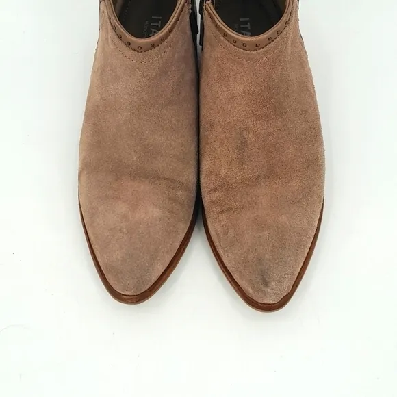 ITALEAU Miralda Ankle Boots Booties Size 9 Suede Water Resistant Made in Italy