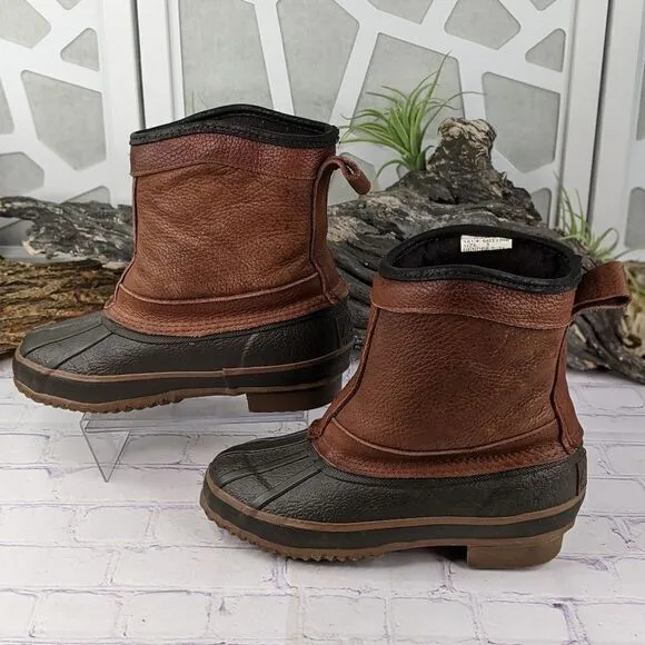 Itasca Boys' Water Resistant Thinsulate Slip-On Winter Duck Boots