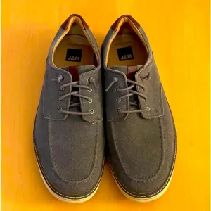 J &amp; M GRAY MAC TOE CANVAS CASUAL SHOES