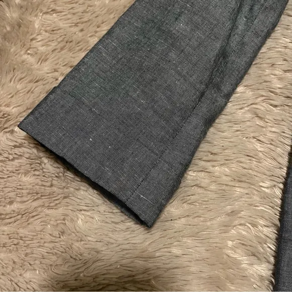 J. Crew blue chambray cotton linen blend blazer size 4