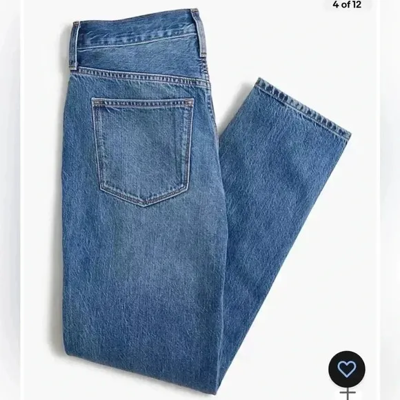 J Crew Jeans Slim Boyfriend Premium Denim Patch Floral Cropped NWT Size 26