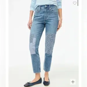 J Crew Jeans Slim Boyfriend Premium Denim Patch Floral Cropped NWT Size 26