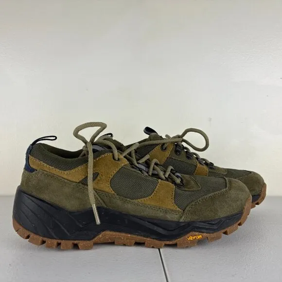 J Crew Nordic Hiking Shoes Mens Size Size 9 Olive Green Black Suede