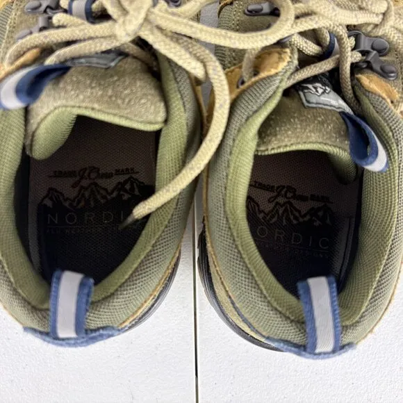 J Crew Nordic Hiking Shoes Mens Size Size 9 Olive Green Black Suede