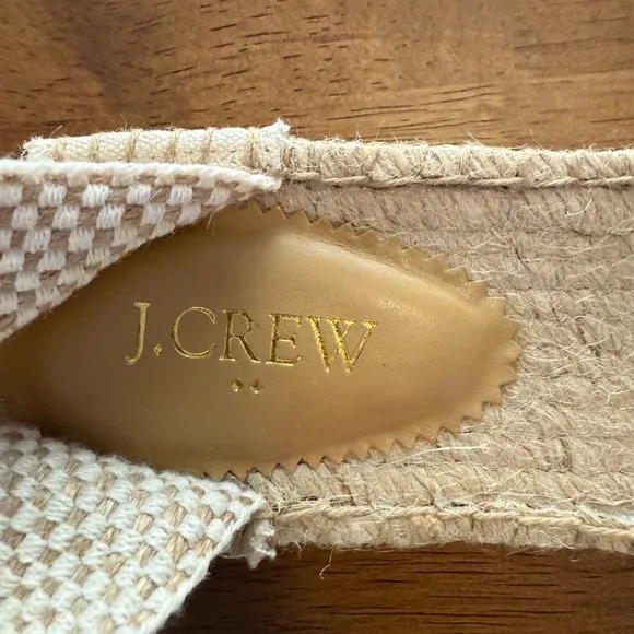 J. Crew NWOT D’orsay lace up Espadrille Flat shoes with Ankle Ties size 9